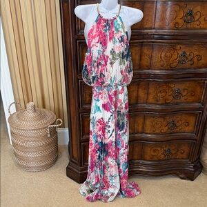 Floral Halter Maxi Dress